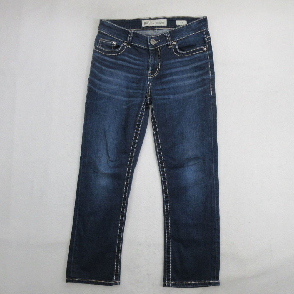 BKE Buckle Dakota Women's Jeans Size 27 Slim Bootcut Dark Wash Stretch Low Rise